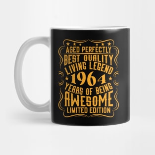 Retro 1964 Birthday Anniversary Gift Idea Living Legend Mug